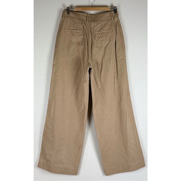 Everlane NWT *** FLAWED ***The Way High Drape Pants Tan / Ash Brown, size 6S - Picture 5 of 15